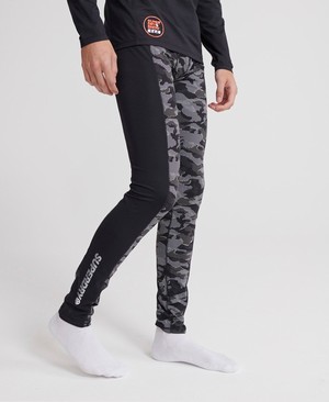 Superdry Carbon Baselayer Leggings Férfi Baselayers Fekete/Camo | AWEHG5018